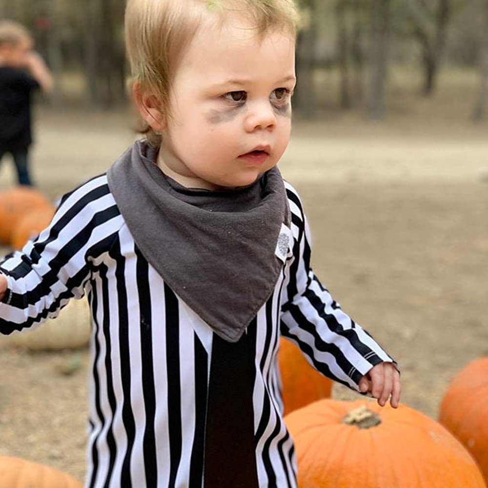 Singcoco Baby Boy Halloween Costume Outfit Newborn Striped Romper (Black,0-3 Months)