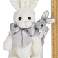 Bearington Skip And Hop White Gray Plush Stuffed Animal Bunny Rabbit, Adorable, Cuddly, Great Gift For Bunny Lovers Of All Ages,
