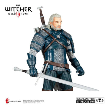 McFarlane Toys The Witcher Geralt of Rivia (Viper protective covering: Teal) 7  Action Figure with Accessories