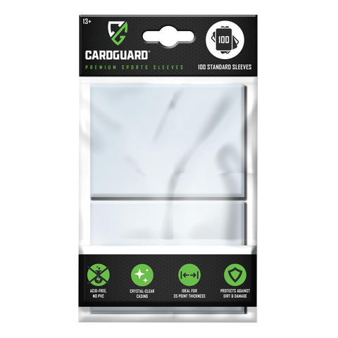 CardGuard Trading Card Sleeves for Sports Cards, Clear, 100 Pack – Toytooth