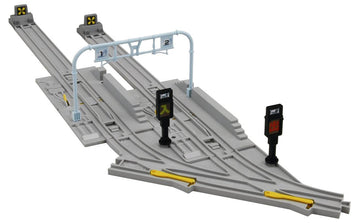 Takara Tomy Plarail J-24 Vehicle Base (Straight Rail (Gray) 2 ? Bollard (Gray) With Two)