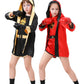 Child'S 4 Pcs Boxing Champions Costume With Top, Shorts, Hooded Cape, Gloves Halloween Fancy Dress Boxer Uniform For Kids (Red,
