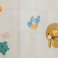 Copper Pearl 15-Piece Foam Bath Toy Set: Floating Foam Shapes For Kids, Fun Puzzle Bath Foam For Toddlers, Stick-On Baby Bath To