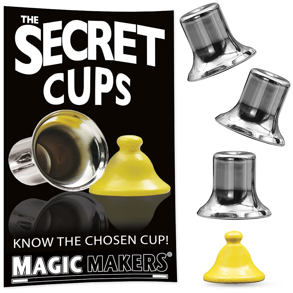 Magic Makers Secret Cups Magic Trick - 3 Cups With Yellow Pawn