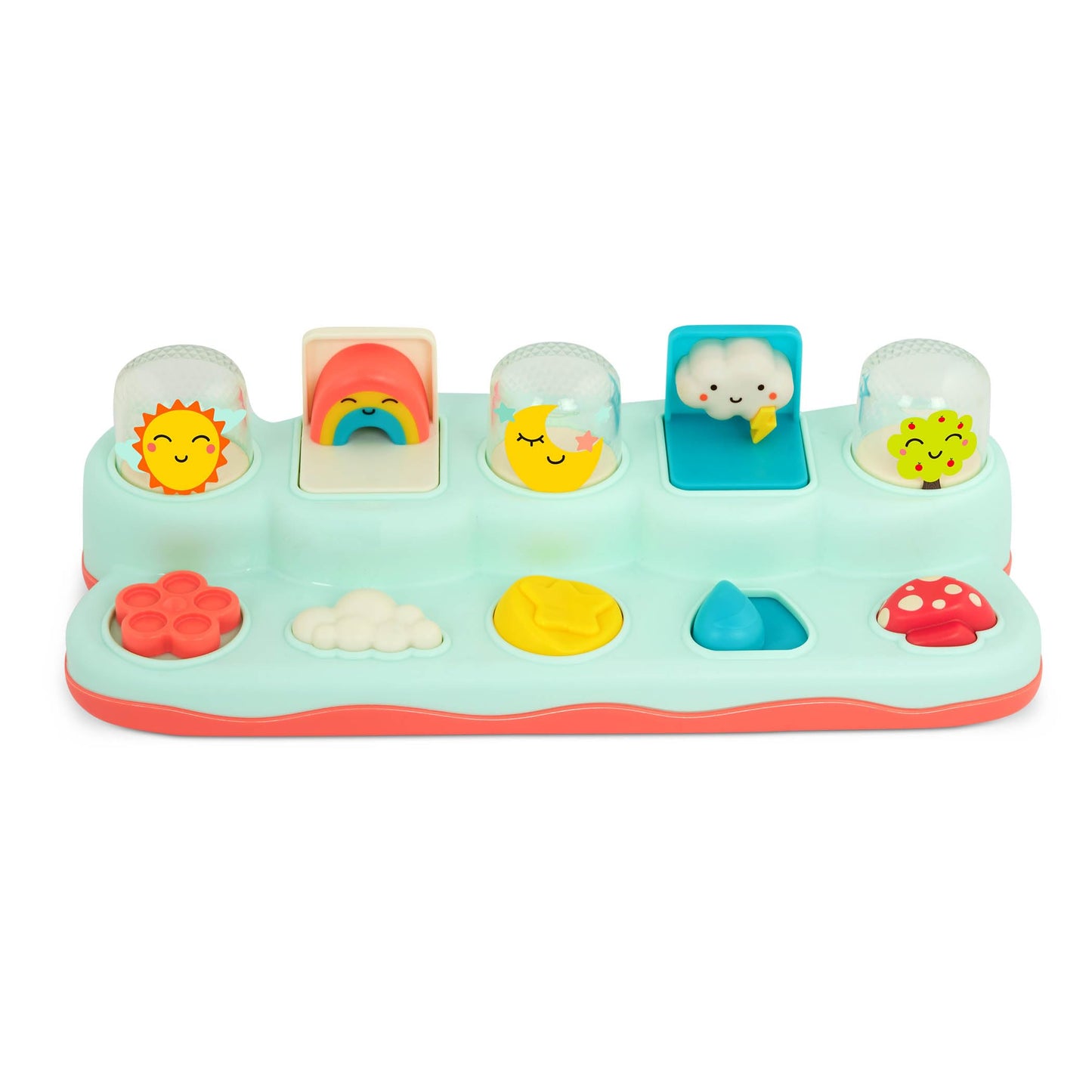 B. toys Pop-Up Buddies Interactive Learning Toy for Babies, 18 Months+, Multicolored, Medium, Model BX2063Z