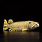 ZHONGXIN MADE Northern Pike Plush Toy - 18.5" Soft Educational Stuffed Animal - Yellow Ocean Depth Model for Kids