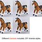 Ufree Large Mechanical Rocking Horse Toy for Kids and Adults - 44" Steel Construction, Black Mane and Tail, Model ZRW-JXM01-SBN07