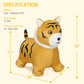 Inpany Bouncy Tiger Hopper, Safari Animal Figures Toys, Toddlers Plush Bouncing Jungle Animal, Wild One Birthday Decorations, Ri