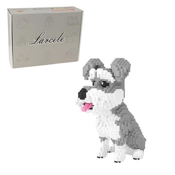 Larcele Dog Micro Building Blocks Animal Mini Building Toy Bricks,7185 Pieces Kljm-02 (Big Schnauzer)
