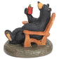 Demdaco 5 O'Clock Somewhere Black Bear 3 X 3 Hand-Cast Resin Figurine Sculpture