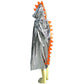 Qiaoniuniu Dinosaur Cape Dragon Hooded Cloak Halloween Costume Boy Girl Toddler Dress Up Clothes 3-8 Years Old Color Silver