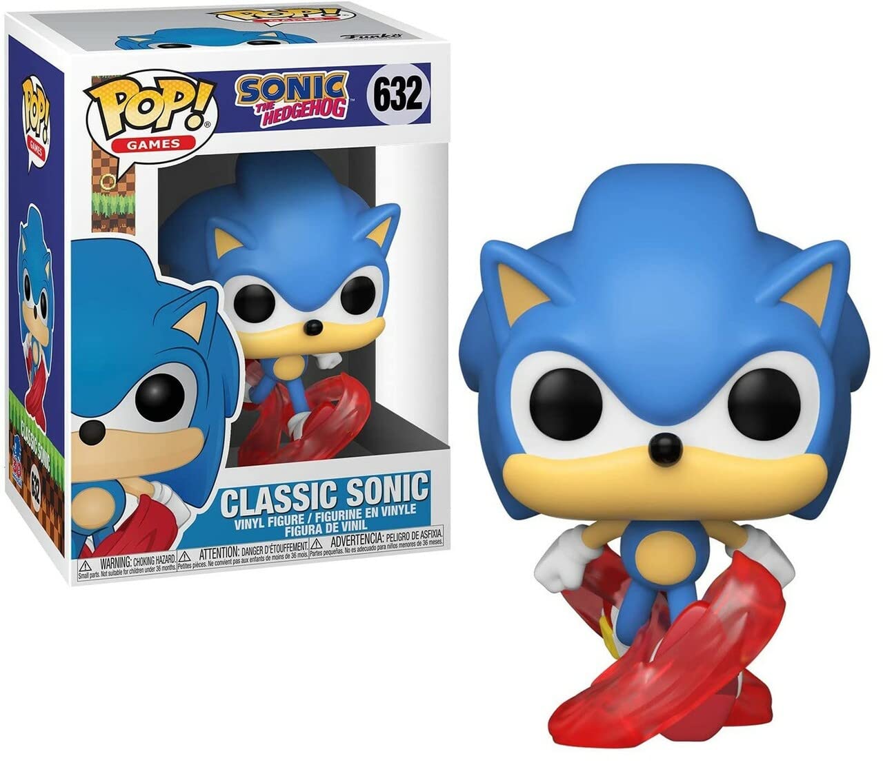 POP Sonic 30th Anniversary - Running Sonic The Hedgehog Funko Vinyl Figure (Bundled with Compatible Box Protector Case)