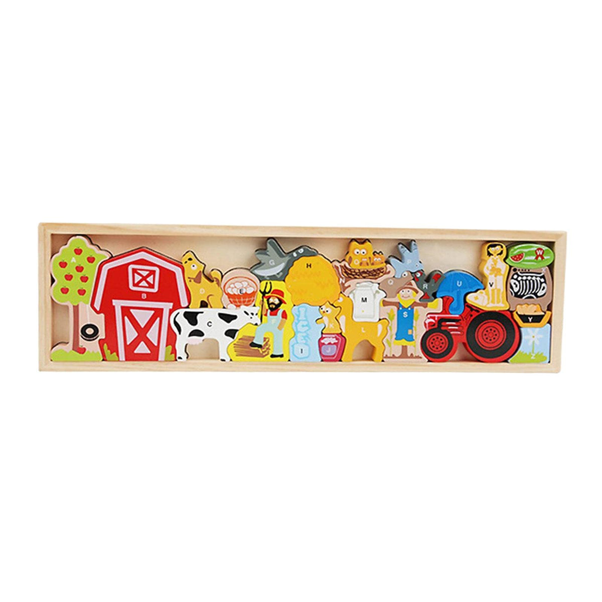 Club BollywoodFine Motor Skills Balance Game Creativity Logical Wood Stacking Block For Game Farmhouse|Baby|Toys For Baby|Develo