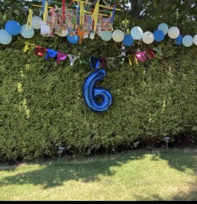 Navy Blue Number 60 Balloon 40 Inch, 60 Number Balloon, 60Th Navy Blue Birthday Decorations, 60 Year Old Women Men Blue Party Su
