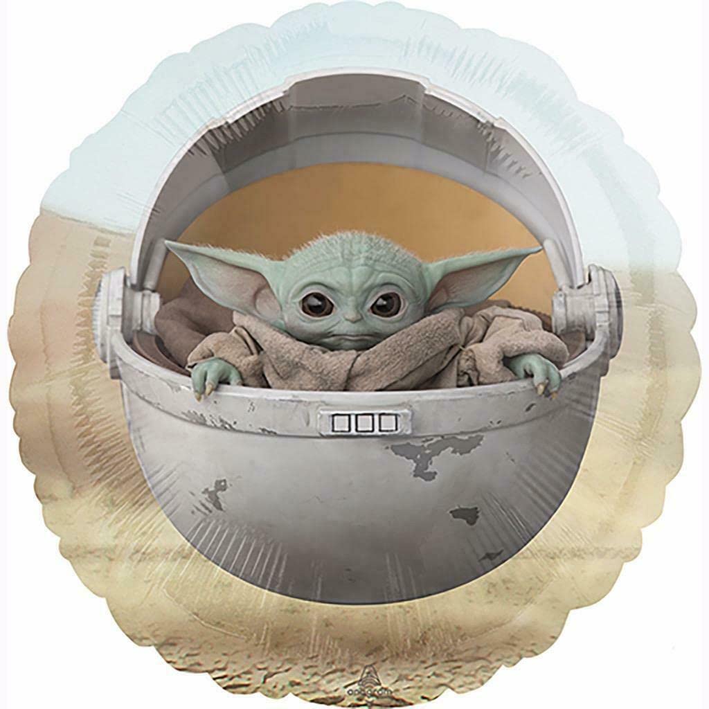 Anagram 42241 Stars Wars The Mandalorian The Child Foil Mylar Party Balloon, 18, Multicolor, Pack of 1