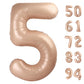 Light Brown 5 Balloon, Tan Number Balloons 40 Inch, Beige 5Th Birthday Balloon Decorations, Light Brown Party Supplies, 5 Number