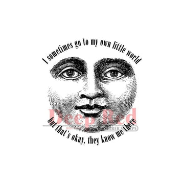 Deep Red Stamps My World Sentiment Rubber Cling Stamp 2 x 2.1 inches