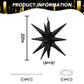 6PCS Star Balloons, 22Inch Large Black Star Balloon Explosion Foil Balloons Cone Spike Balloon for Birthday Graduation Wedding A