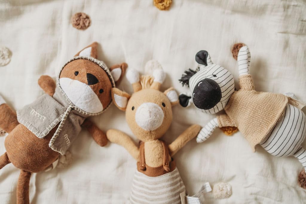 Crane Baby Handmade Zebra Plush Toy, Plush Stuffed Animal, Safari Nursery Decor, Baby Stuffed Animals, Zulu The Zebra