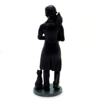 Ytc 5.5 Inch Skeledgar Allan Poe Skeleton Figurine With Book, Black