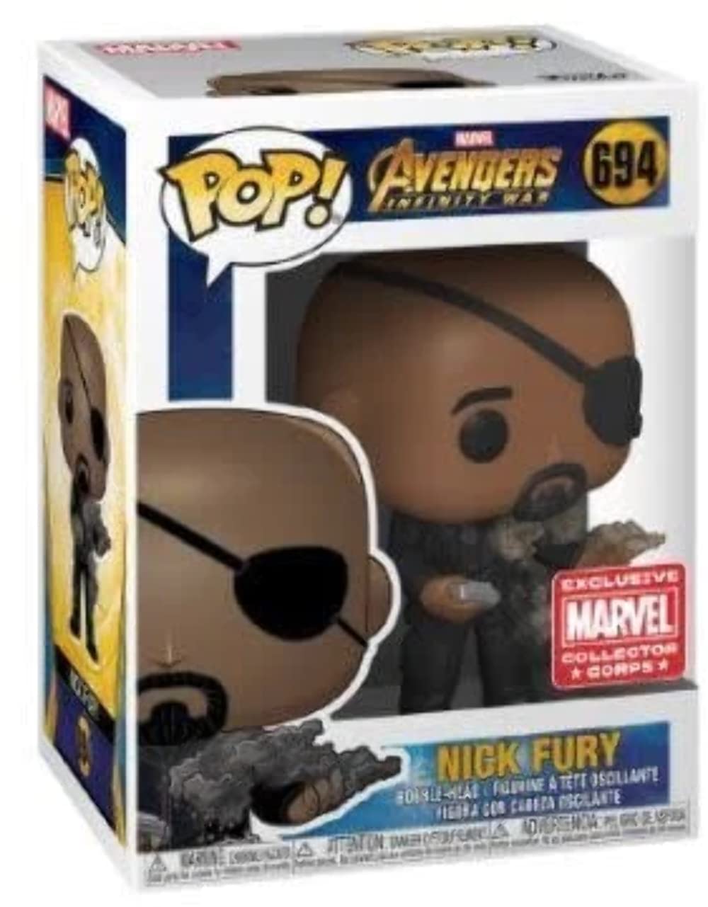 Funko Pop! Marvel 80 Years Classic Nick Fury 523 Nycc Shared Sticker Exclusive