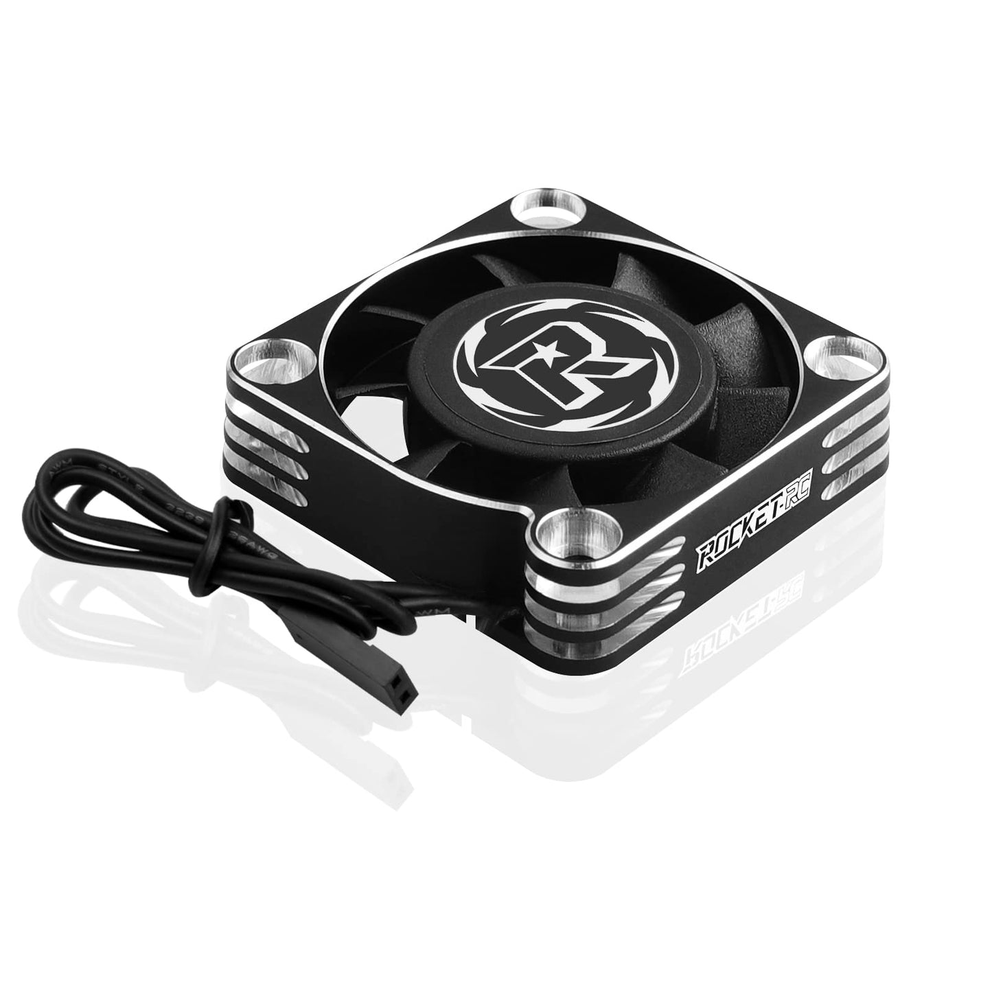 Arrarown Rc Motor Cooling Fan 40Mm 16000Rpm Fits Diameter 56Mm 55Mm 58Mm Motor Fan Heatsink For 1/5 1/6 Rc Truck Car (Silver Bla