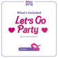 HOUSE OF PARTY Lets Go Party Banner - 5 Ft | Pink Glitter Bachelorette Party for Decoration | Girls Banner for Photo Props, Bir