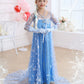 Zaisuifun Princess Elsa Dress For Girls Kids Sequin Costume Halloween Birthday Party Dress Up With Accessories, 4-5 Years(Tag 12