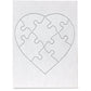 Hygloss Products 6 Blank Heart Puzzles – 6 X 8 Inches – Ideal For Valentine’S Day Crafts – Write, Draw, And Decorate – 8 Pieces Each