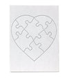 Hygloss Products 12 Blank Heart Puzzles - 8.5 X 9.5 Inches With Surrounding Frame - Ideal For Valentines Day Crafts - Write, Dra