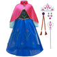 Luzlen Little Girls Princess Dress Halloween Cosplay Costume Kids Birthday Outfits Princess Fancy Dress, 6-7 Years(Label 140)