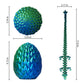 ACTICO 3D Printed Dragon Egg, Dragon Eggs with Dragon Inside, Articulated Crystal Dragon Fidget Toy, Dinosaur Eggs Toy, Fidget D