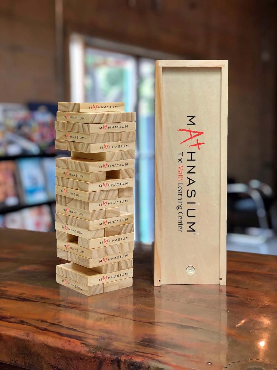 We Games Personalized Wedding Guest Book Alternative, Wood Block Stacking Party Game, Wooden Memory Keepsake Box, 54 Blocks, Cus