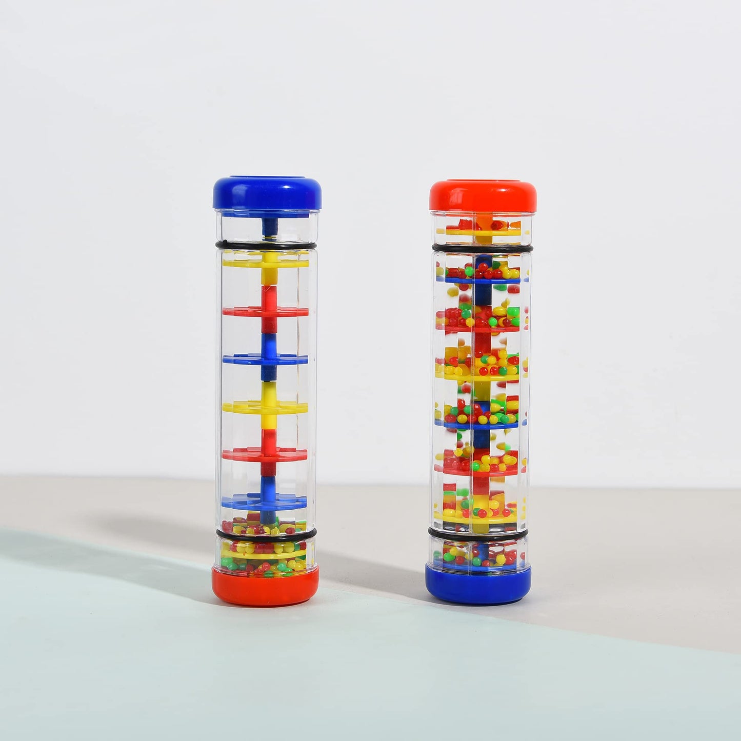 2 Pack Rainmaker Rain Stick Toy, 8 Inch Rainstick Musical Instrument For Babies Toddlers And Kids, Sensory Developmental Shaker
