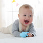 Bunny Eggy Teether Baby Teething Toy Rabbit Egg Rattle Toy Teething Pain Relief For Babies Boys Girls - Blue