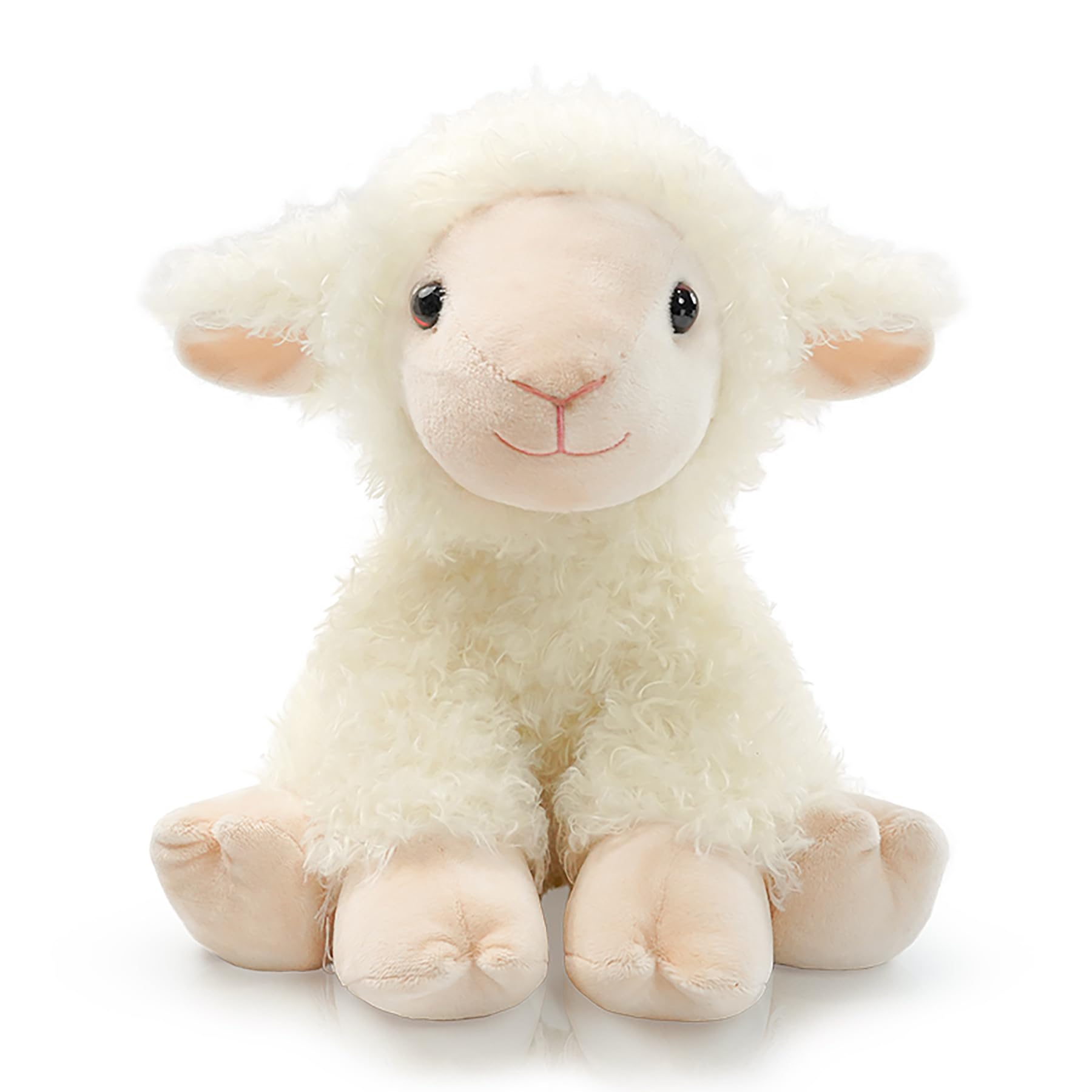 Plush Lamb Sitting Toys Stuffed Animal  Realistic Sheep Stuffed Toy Characters Stuffed Filled in Limbs 8.5 Inch Soft Huggable Gifts for Kids with Stuffed Animals Birthday Gift for Girls Boys