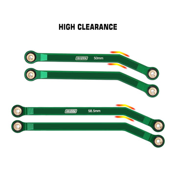 INJORA High Clearance Front 4 Links Set for SCX24 JLU AXI00002 Chevrolet C10 AXI00001 Axial 1/24 RC Crawler Car, 8PCS (Green)