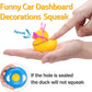 Wonuu Car Duck Rubber Duck Car Ornaments Duck Car Dashboard Decorations With Cute Headband Swim Ring Necklace Sunglasses, B-Blue