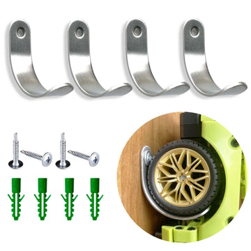 Metal Wall Mount For Lego Large Cars With 2.7In/68.8 Mm Wheels, Compatible With Technic, Big Vehicles, Mclaren - Mercedes F1- Wa