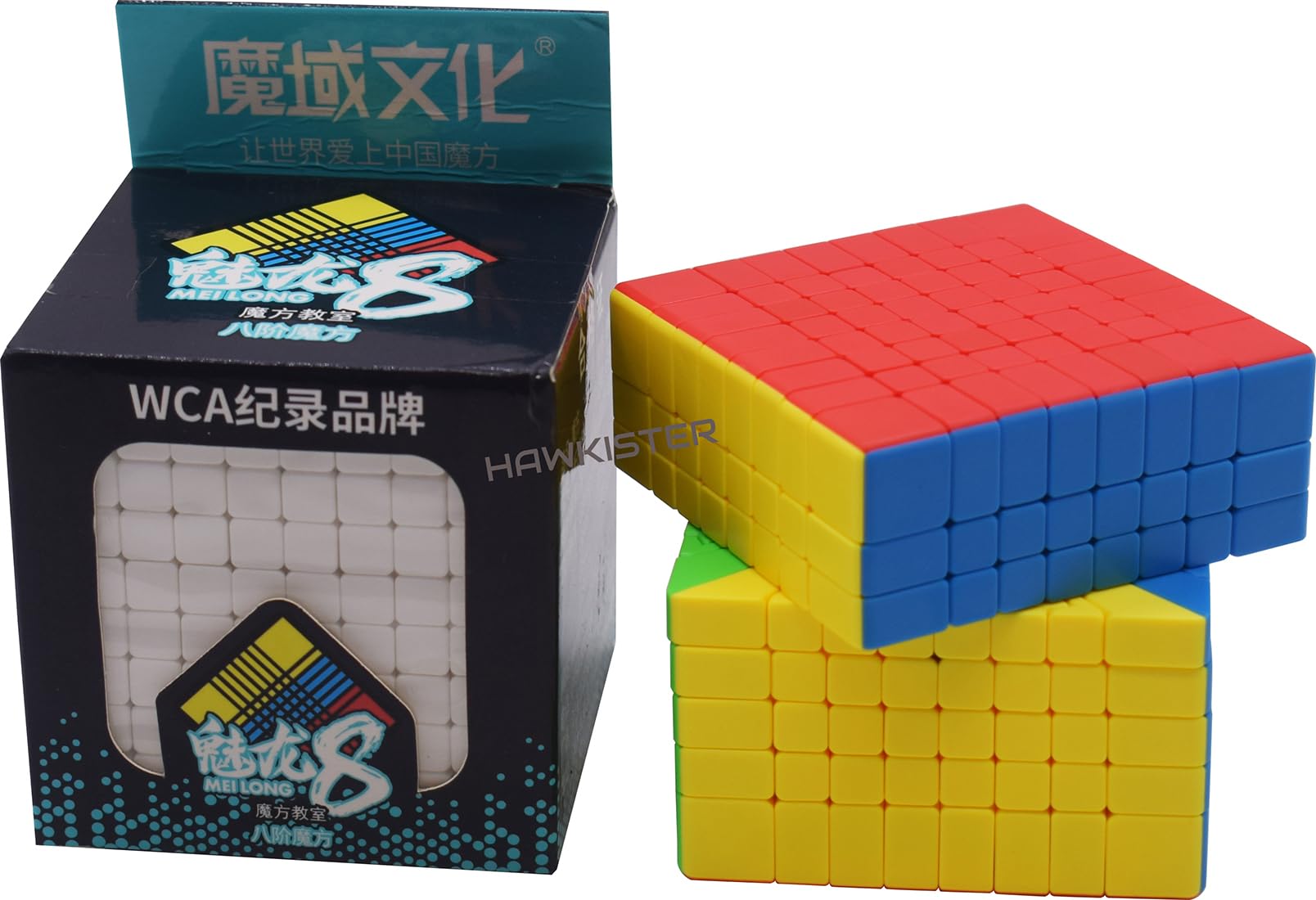 Hawkister Moyu Mfjs Meilong 8X8 Stickerless Speed Cube (Mofang Jiaoshi), 70Mm Size, For Kid