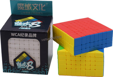 Hawkister Moyu Mfjs Meilong 8X8 Stickerless Speed Cube (Mofang Jiaoshi), 70Mm Size, For Kid