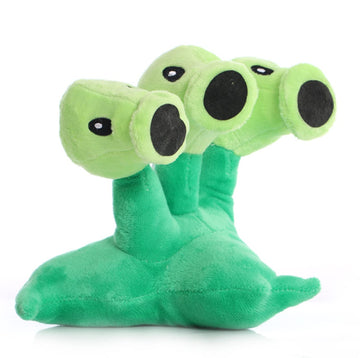 Jhesao 7'' Pea Plants And Peashooter Plush Toys Threepeater Pvz Plush 1 2 Stuffed Soft Doll Three-Heads Pea Toy New