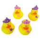 Cool Rubber Duckies For Girls Pink And Purple Princess Star (2') Standard Size. (12 Pack) Cute Duck Bath Tub Pool Toys. (Princess Rubber Ducks)