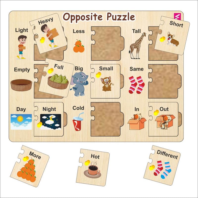 Wooden Self Correcting Opposite Learning peg Board Puzzle
