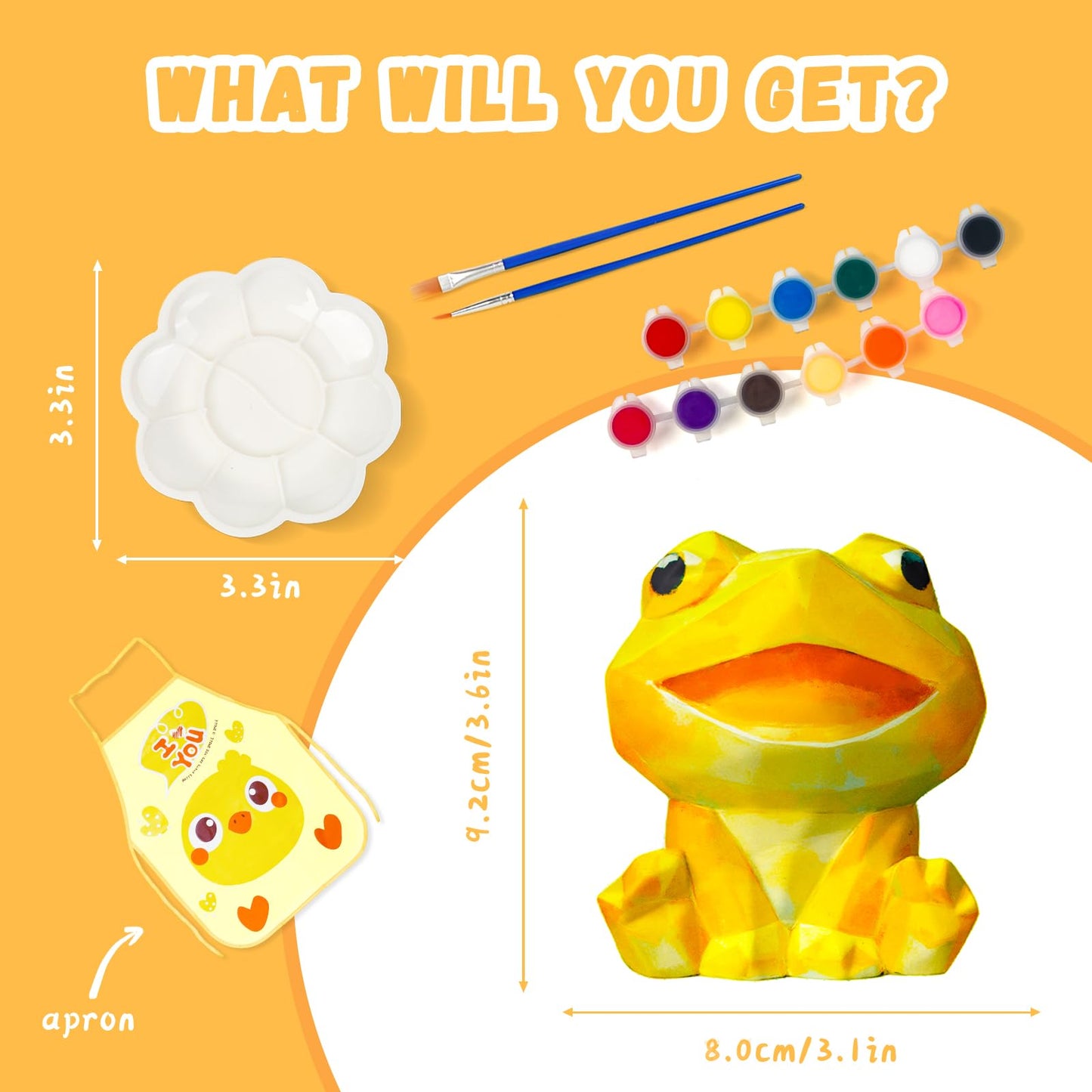 Paint Your Own Frog Lamp Kit, Art Supplies Arts and Crafts for Kids Ages 8-12, Crafts for Kids Ages 4-8, DIY Frog Night Light, C