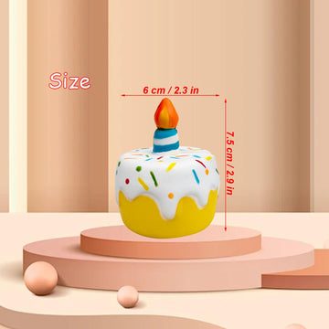 Funnysquee Mini Candle Cake Squishies Cute Stress Relief Squeeze Toys Play House Toy For 1St Kid Birthday Gift (Mini Cake)