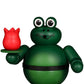 Alexander Taron Christian Ulbricht Decorative Frog with Lily Smoker - 5.5 H x 5.5 W x 4 D