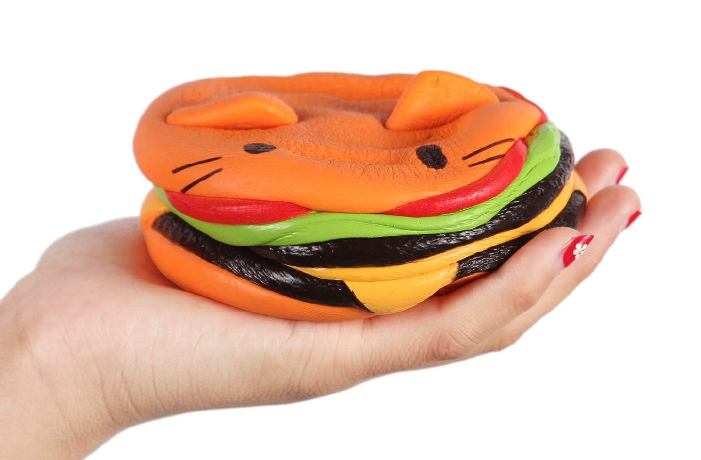 Anboor 4.5'' Squishies Jumbo Slow Rising Kawaii Squishie Cat Hamburger Bread Toy