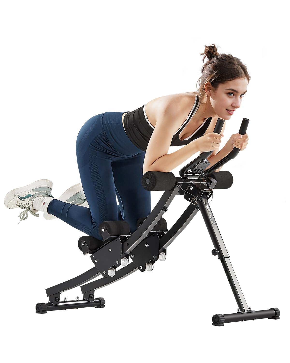 VEVOR AB Workout Machine, Dual-track Ab Workout Equipment at Home Gym, Core & Abdominal Trainers for Women, 440 lbs Weight Capac