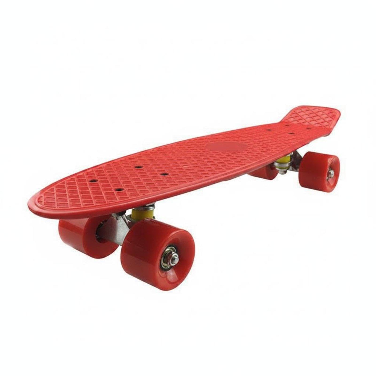 SNAPPSY Penny Board Colorful Skateboard Lightweight 27 Inch Cruiser Skateboard for Beginners, Outdoor, Travel Red W Red Wheel
